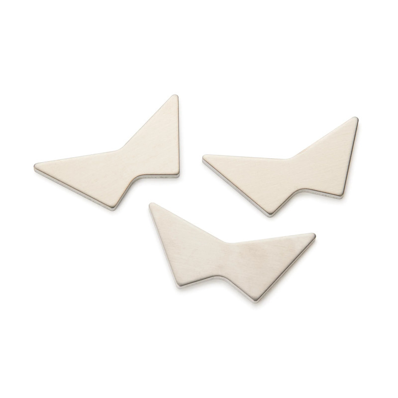 Aluminum Inlay - 3 Pack - Style:Butterfly - Size:Small